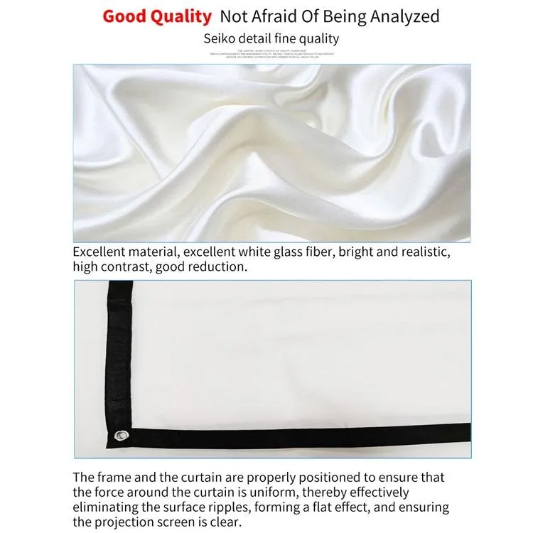 60 4 3 Projector Film Curtain - Thin Foldable Polyester - 120x90cm Projection Area