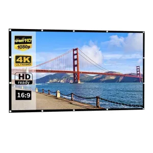 60 4 3 Projector Film Curtain - Thin Foldable Polyester - 120x90cm Projection Area