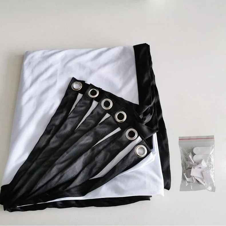 72 16 9 Projector Film Curtain - Foldable Thin Polyester - 159x90cm Projection Area