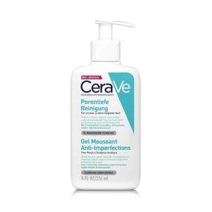 Deep facial cleansing foam for acne-prone skin with clay and niacinamide 236ml , Cerave