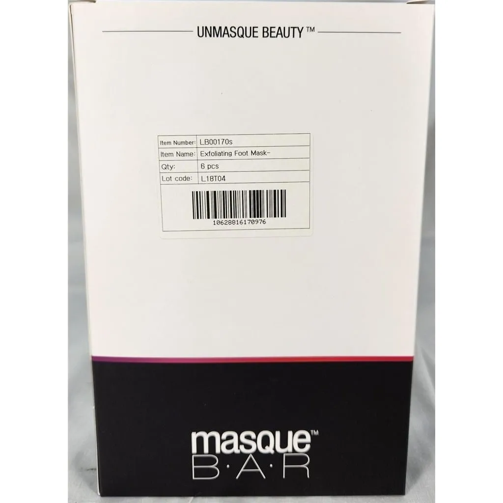 masque BAR foot mask Exfoliating Repair Dry Cracked Calloused Feet Heels 6 pack