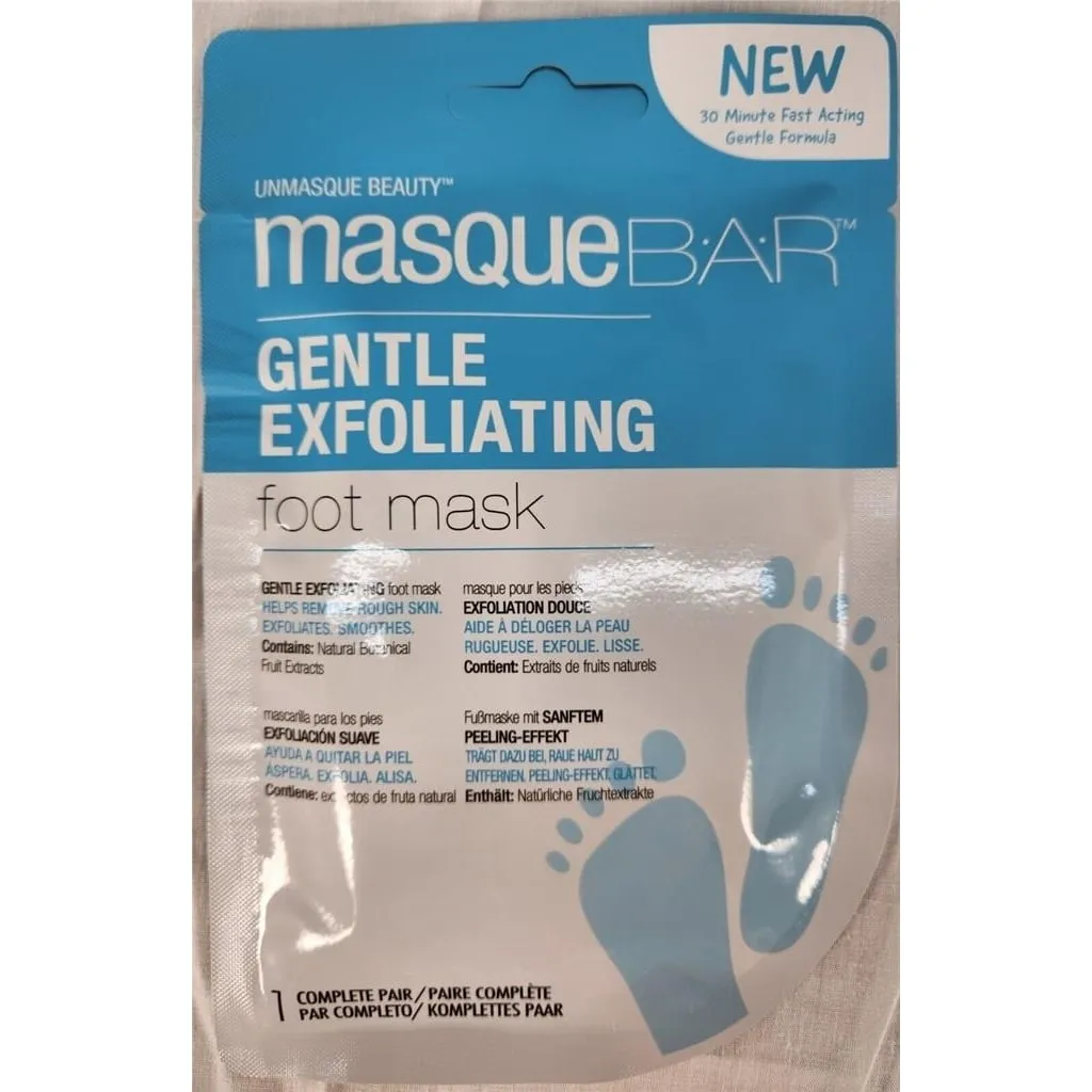 masque BAR foot mask Exfoliating Repair Dry Cracked Calloused Feet Heels 6 pack