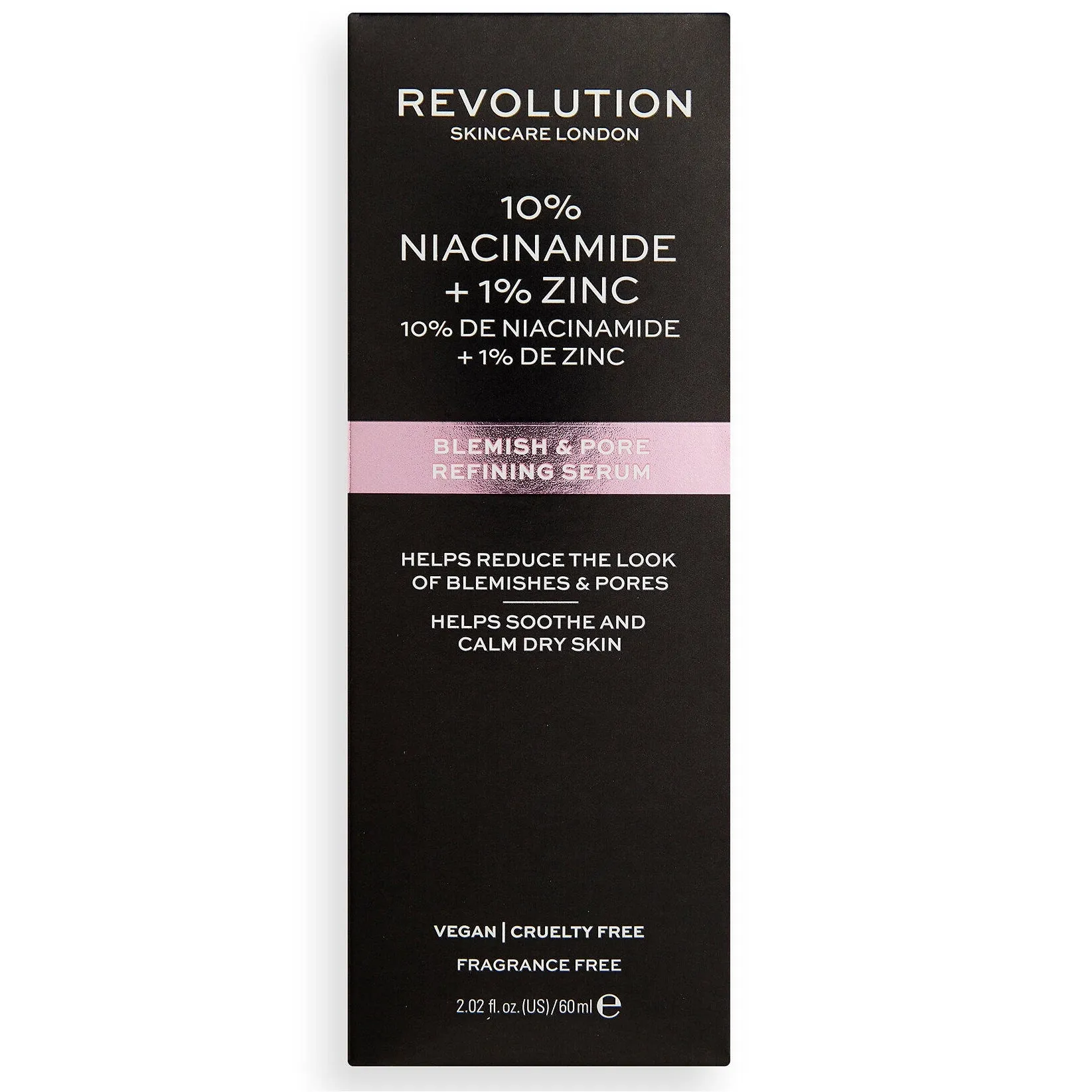 REVOLUTION SKINCARE 10% Niacinamide   1% Zinc Blemish & Pore Serum (60 ml)
