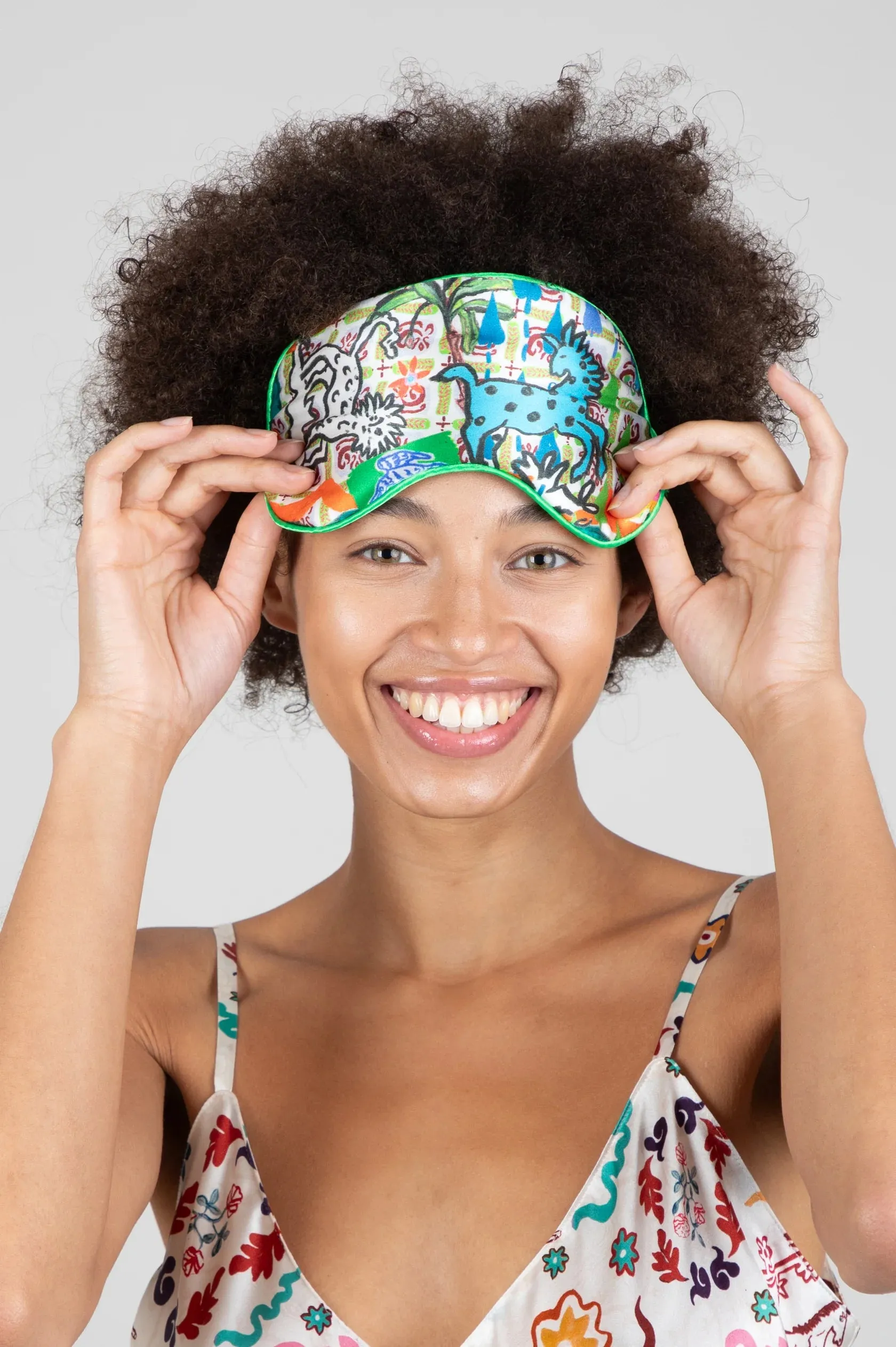 Silk Eye Mask - Postcard From Greece