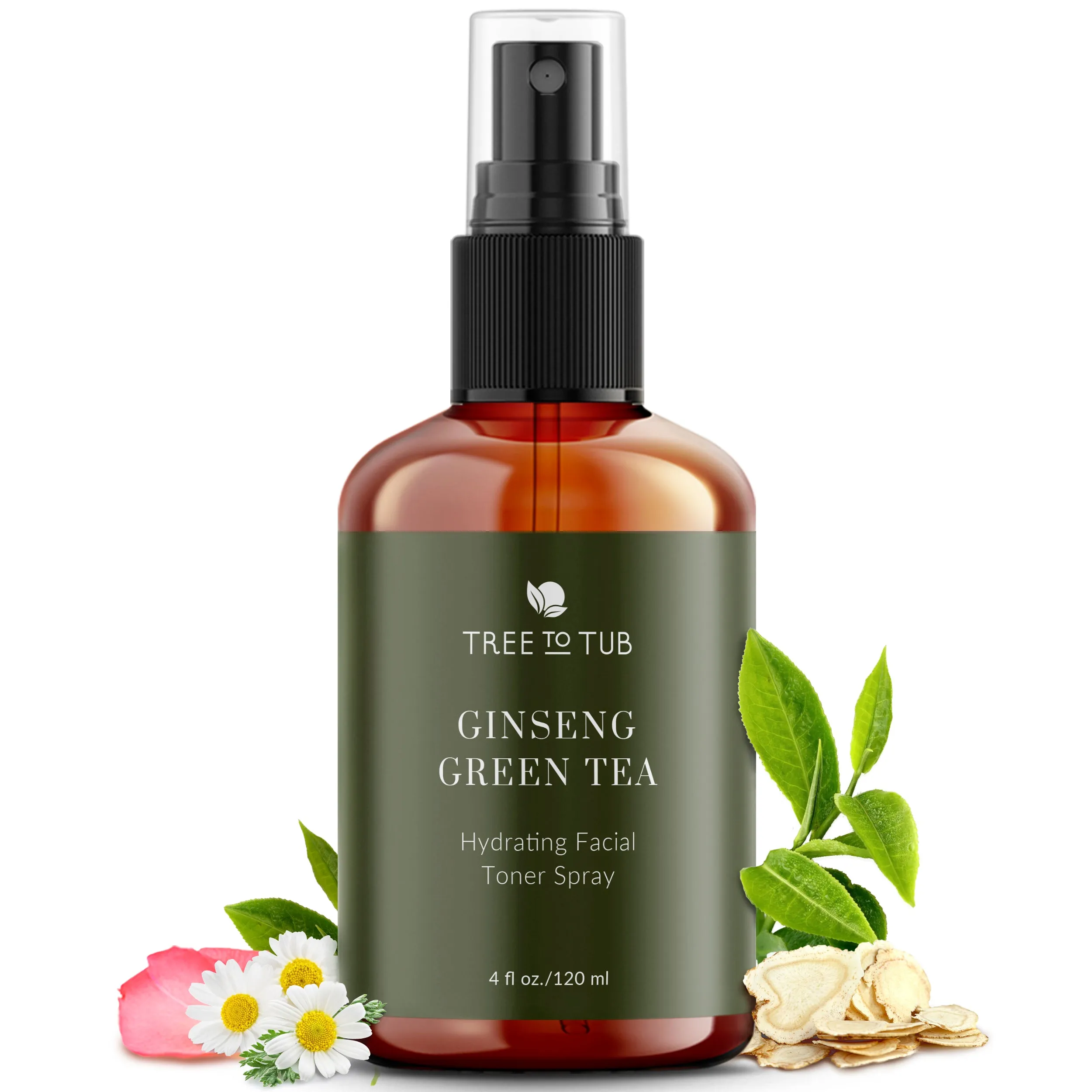 Witch Hazel Toner for Sensitive Skin with Green Tea & Ginseng
