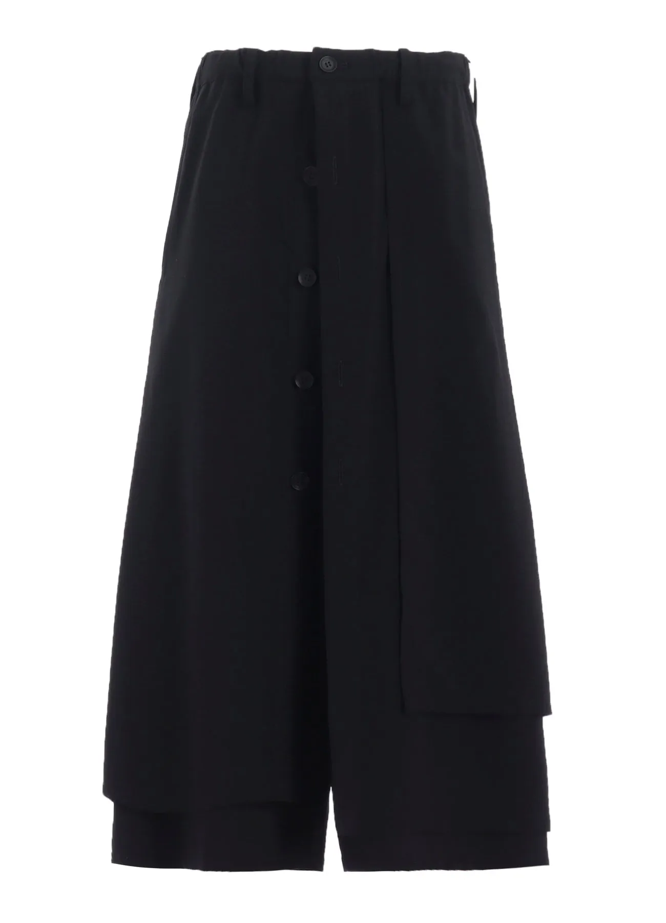 WOOL GAUZE WRAP PANTS